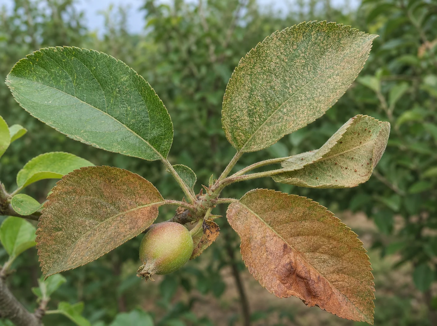 Fruitspintmijt, oefenbeeld uit de AgriLearn-beeldenbank