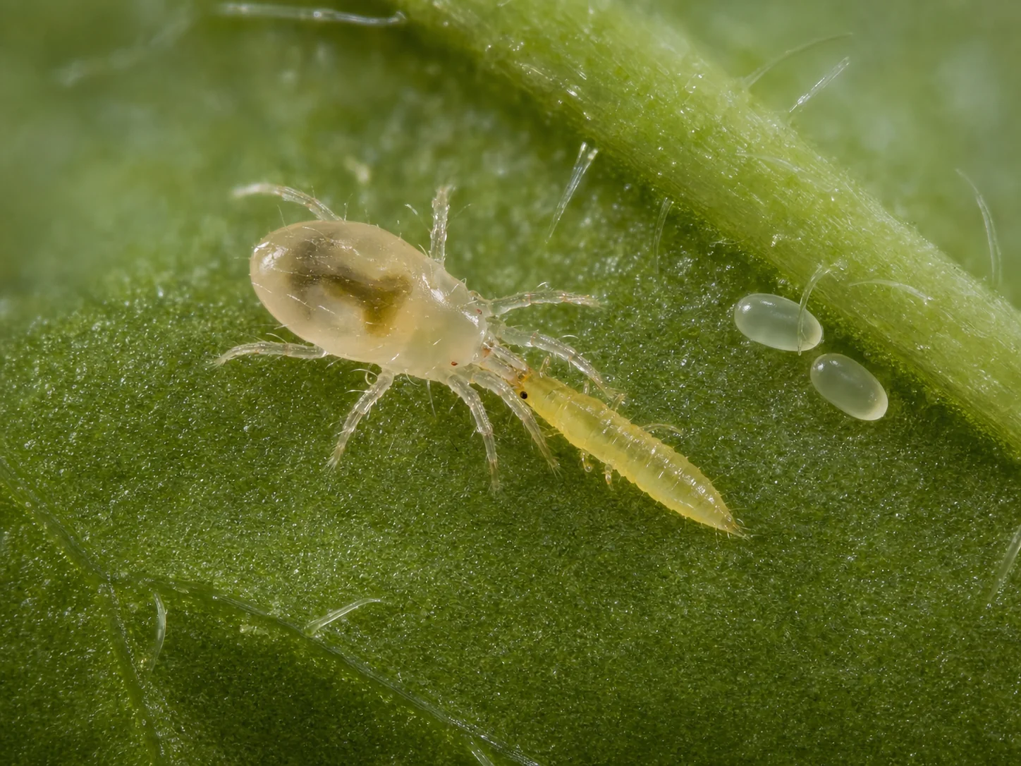 Roofmijten, oefenbeeld uit de AgriLearn-beeldenbank